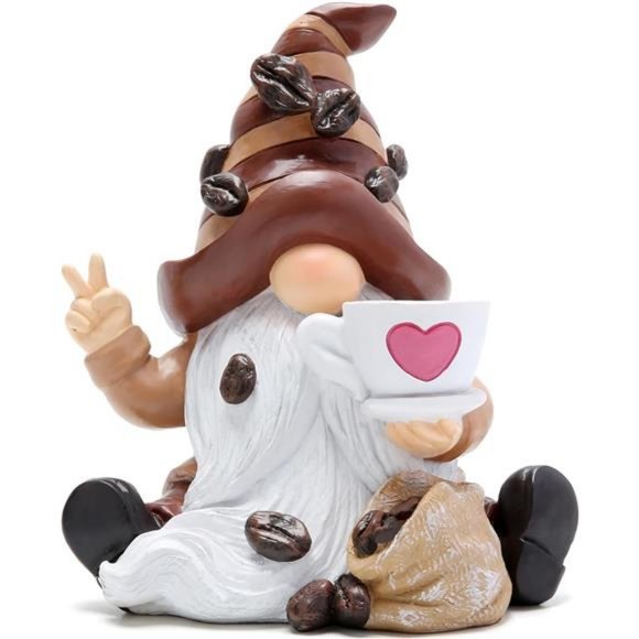 Themed Gnome 6-Inch High Miniature Statue for Coffee Bars, Decor for All Seasons - Picture 1 of 8